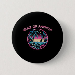 Golf von Amerika Sunset Rosa Retro Männer Frauen K Button