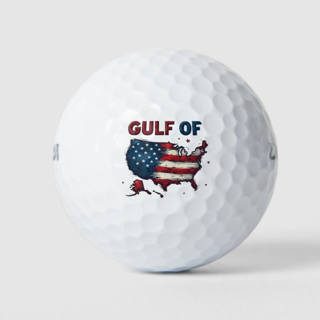 Golf von Amerika USA Karte Trump USA Golf von Mexi Golfball (Vorderseite)