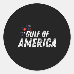 Golf von Amerika Vintag American Flag Beach Ca Runder Aufkleber