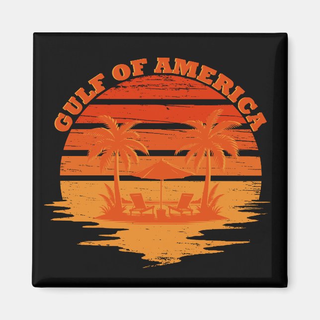 Golf von Amerika Vintages patriotisches amerikanis Magnet (Vorne)