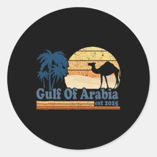 Golf von Arabien Ende 2025 Trump Arabischer Golf F Runder Aufkleber