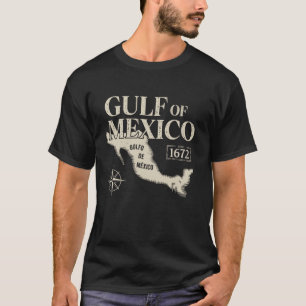 Golf von Mexiko 1672 Historische Karte Retro-Küste T-Shirt