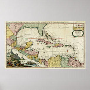 Golf von Mexiko 1705 Poster