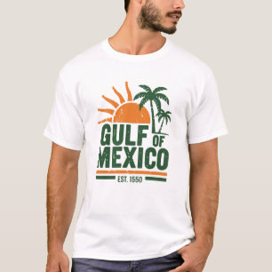 Golf von Mexiko Est. 1550 - Vintage Tropischer Str T-Shirt