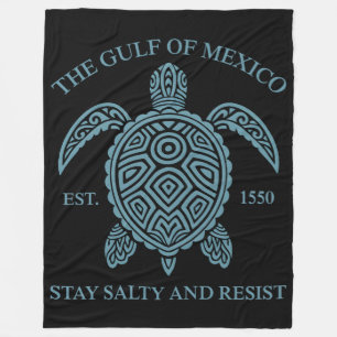 Golf von Mexiko ESTD 1550 Bleibe Salty and Resist Fleecedecke