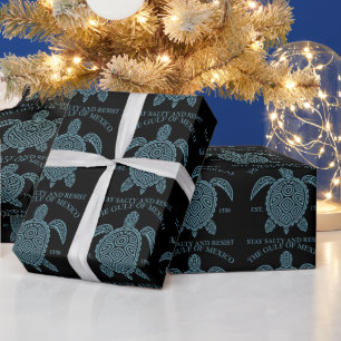 Golf von Mexiko ESTD 1550 Bleibe Salty and Resist Geschenkpapier
