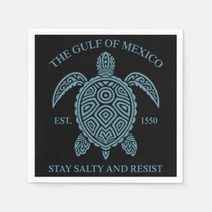 Golf von Mexiko ESTD 1550 Bleibe Salty and Resist Serviette