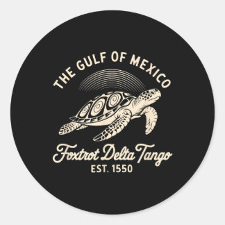 Golf von Mexiko Foxtrots Deltas Tangos Golf von Me Runder Aufkleber