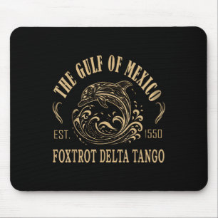 Golf von Mexiko Foxtrots Deltas Tangos Retro Vinta Mousepad