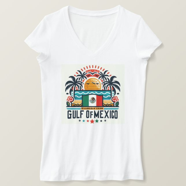 Golf von Mexiko gegründet 1550, T - Shirt (Design vorne)