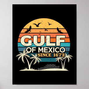 Golf von Mexiko mit Gezeitenwechsel Poster