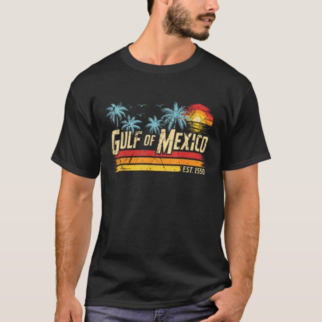 Golf von Mexiko Palms Sommer Urlaub Golf T-Shirt (Vorderseite)