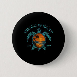 Golf von Mexiko Schildkröten Osten. 1550 Retro-Vin Button