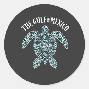 Golf von Mexiko Schildkrötensee Latino Runder Aufkleber