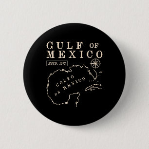 Golf von Mexiko seit 1672 Küste Linie Historische Button