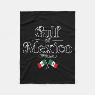 Golf von Mexiko Seit 1672 Mexikanische Flagge Mexi Fleecedecke