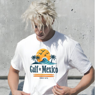 Golf von Mexiko Seit 1672 tropisches Weiß T-Shirt