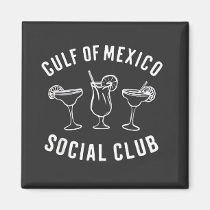 Golf von Mexiko Social Club Lustig Retro Magnet