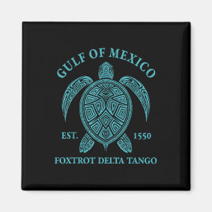 Golf von Mexiko Turtle Foxtrot Delta Tango Est 155 Magnet