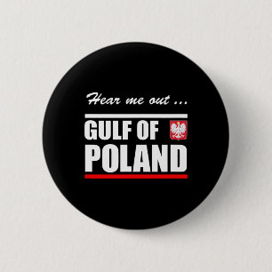 Golf von Polen Lustiger Golf von Mexiko Parodie Button