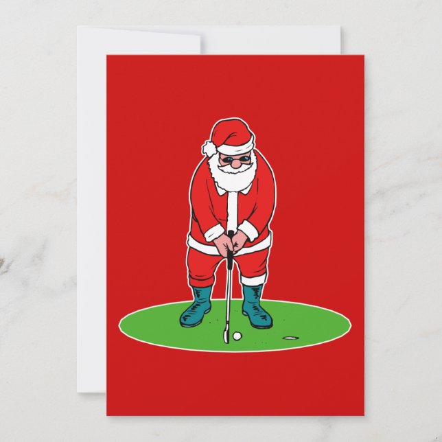 Golf von Santa Einladung (Vorderseite)
