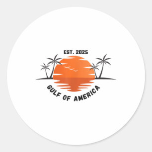 Golf von uns Amerika 2025 Amerikanische Flagge Mex Runder Aufkleber