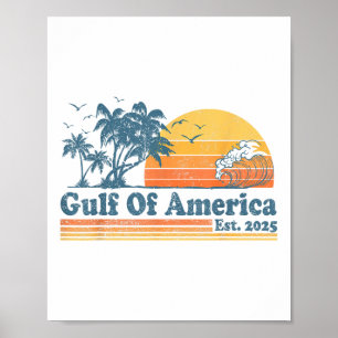 Golf von uns Amerika Est 2025 Retro Vintag Beach M Poster