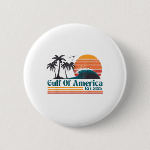 Golf Von Uns Amerika Est 2025 Retro Vintage Strand Button