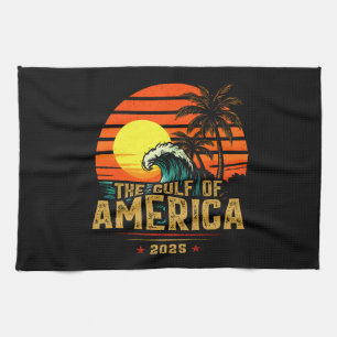 Golf von USA Amerika Est 2025 Retro Vintag Geschirrtuch
