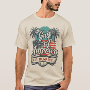 Golf von USA Amerika Trump 2025 Amerikanische Flag T-Shirt