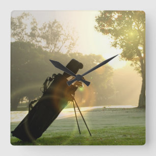Golf Wall Clock Quadratische Wanduhr