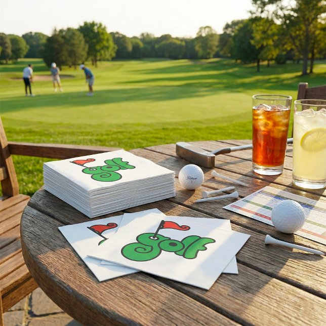 Golf Wang Lebendiges Grün und Rot Serviette (Von Creator hochgeladen)