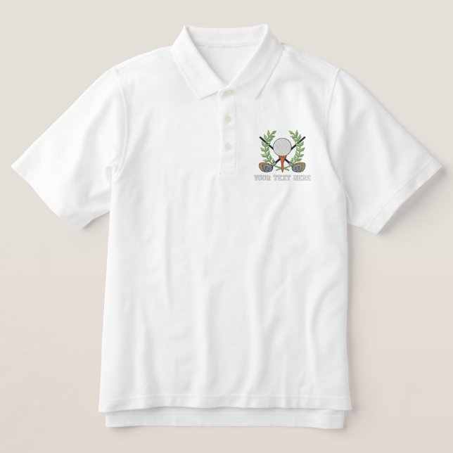 Golf-Wappen - addieren Sie Ihren Text - der (Design Vorderseite)