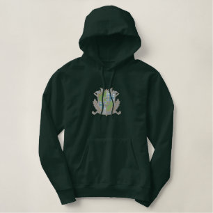 Golf Wappen Bestickter Hoodie