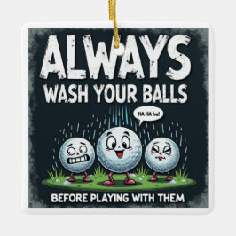 Golf Wash Deine Bälle Ornament