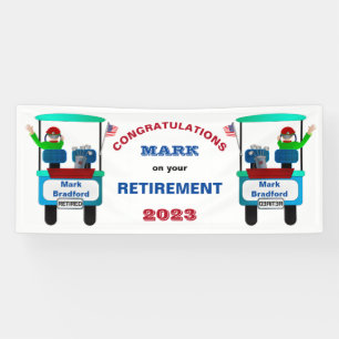 Golf Waving Auf Wiedersehen beim Golf Cart Banner