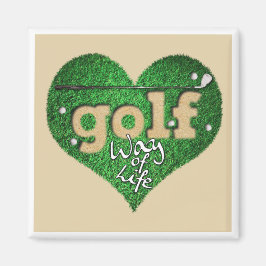 Golf Way Zitat Golf Club Ball Grüntöne Magnet