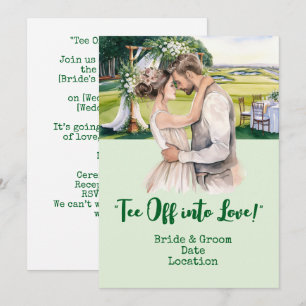 Golf Wedding auf dem Golfplatz Einladung