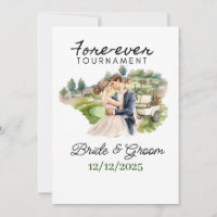 GOLF Wedding Bridge and Groom Golfer Golf Balls