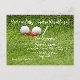 Golf Wedding Einladung Karte für Golfer
