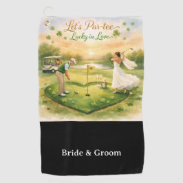 Golf Wedding Lucky in Love St. Patrick's Day theme Golfhandtuch