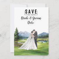 Golf Wedding mit Braut und Bräutigam im Clubhaus