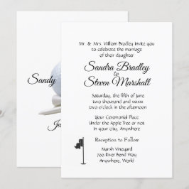 Golf Wedding Theme Einladung