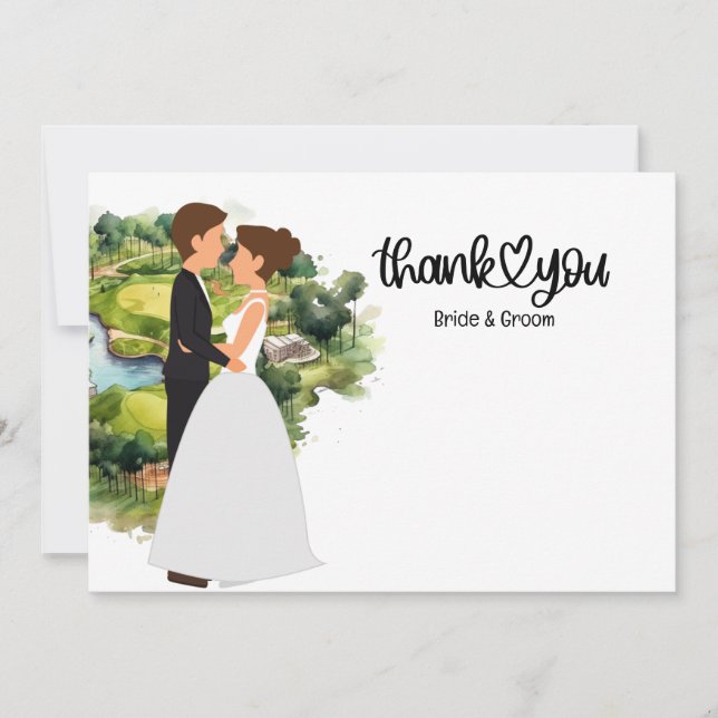 Golf Wedding Vielen Dank für Ihre Karte für Golfer (Vorderseite)