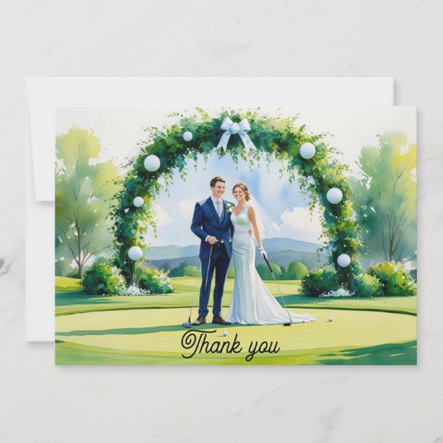 Golf Wedding Vielen Dank für Ihre Karte für Golfer (Vorderseite)