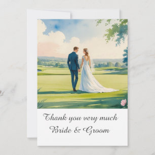 Golf Wedding Vielen Dank für Ihre Karte für Golfer