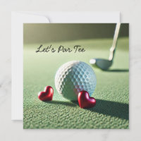 Golf WEDING mit Golfball auf grüne