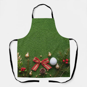 Golf-Weihnachten auf grünem Gras Schürze