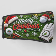 Golf-Weihnachten auf grünem Rasen
