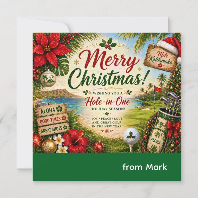 Golf-Weihnachten auf Hawaii (Vorderseite)